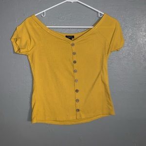 rue 21 cute yellow tee